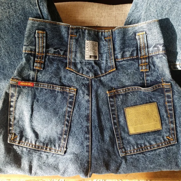 Vintage Jordache 24" waist high rise pleated jeans Barrel Leg - Picture 14 of 16